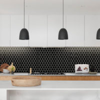 Absolute Black Marble 2" Hexagon