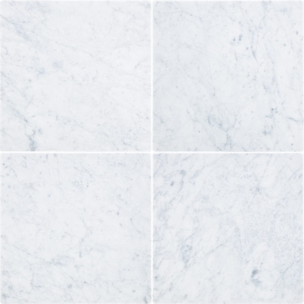 White Carrara Marble 12x12 Tumbled