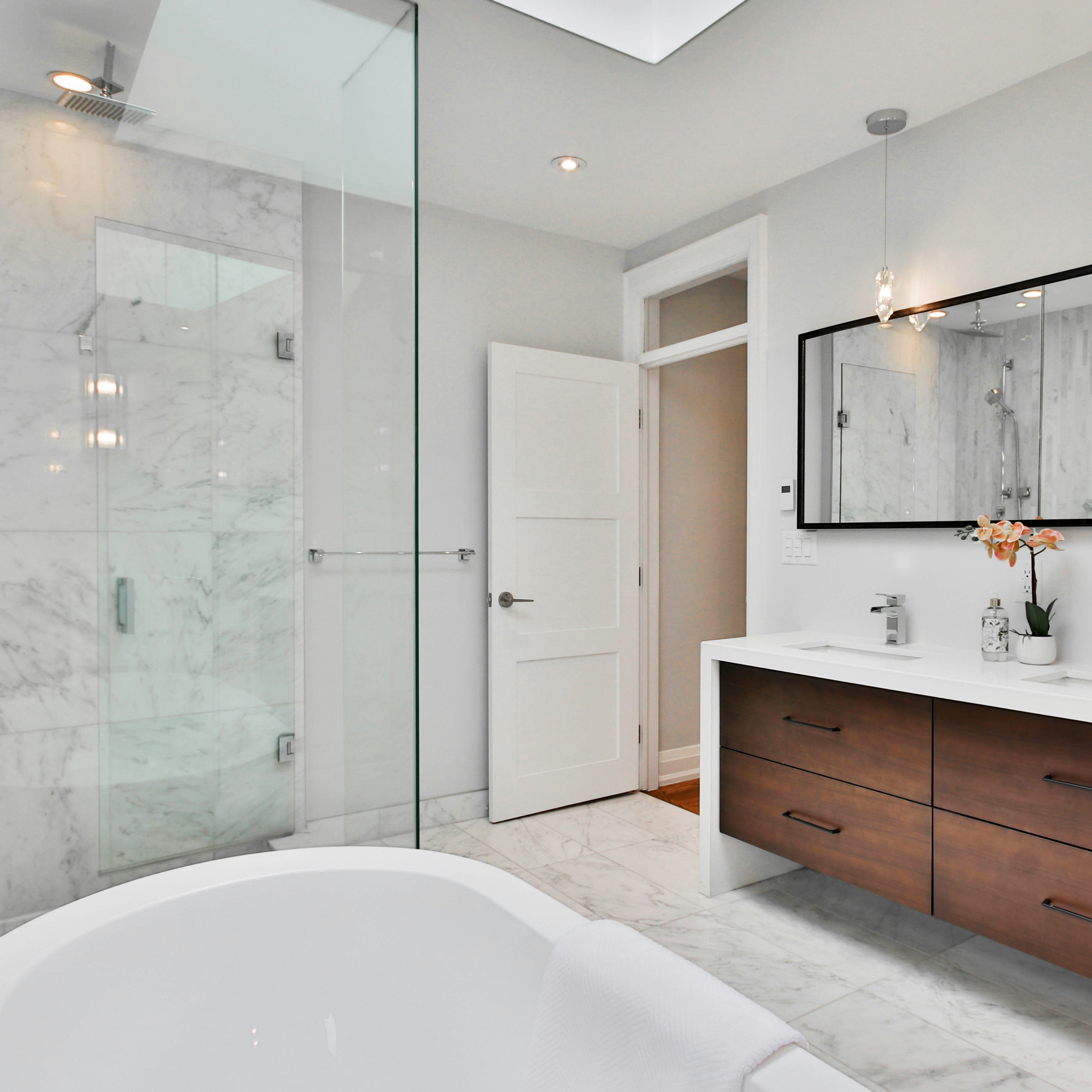 White Carrara Marble 12x24 Honed