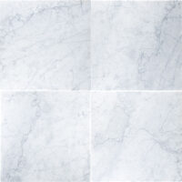 White Carrara Marble 18x18 Tumbled