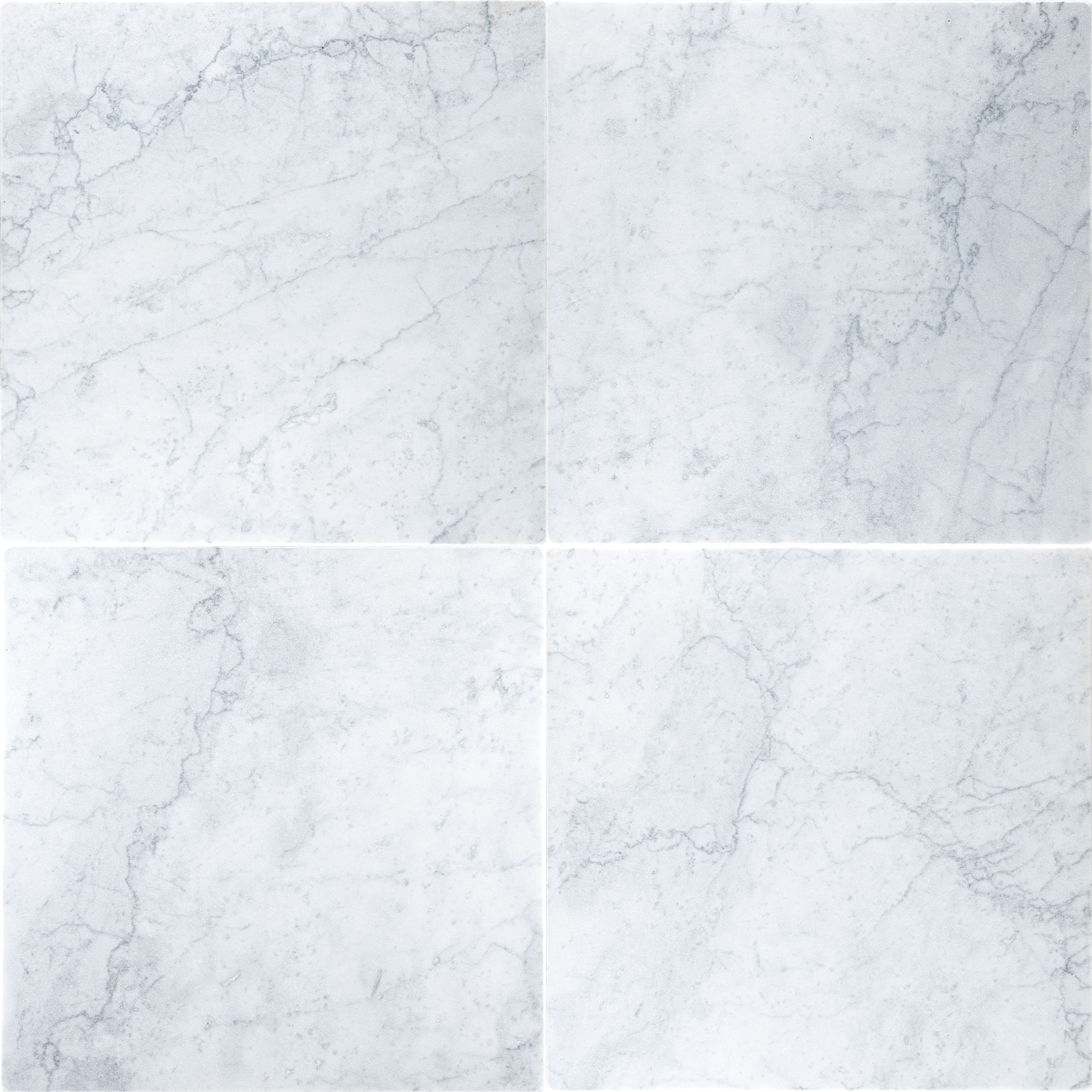 White Carrara Marble 18x18 Tumbled