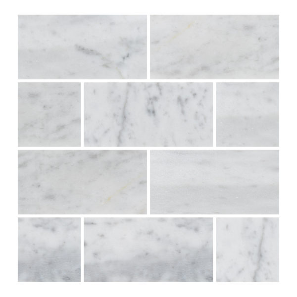 White Carrara Marble 3x6