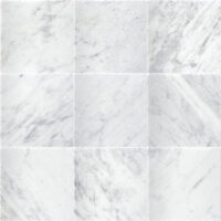 White Carrara Marble 4x4 Tumbled