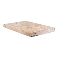Autumn Leaves Travertine Tumbled Bullnose Coping 16x24x5cm