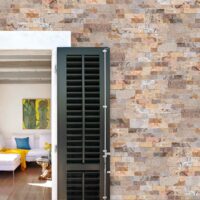 Autumn Leaves Travertine Natural Ledger Panel