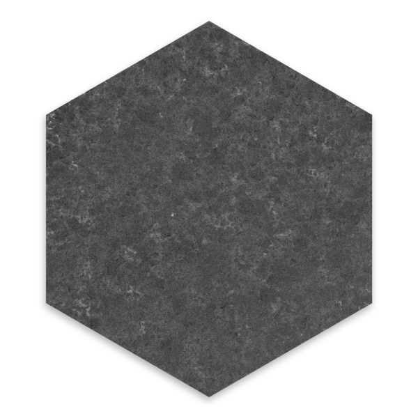 Basalt Black Basalt 10″ Hexagon Flamed/ Brushed