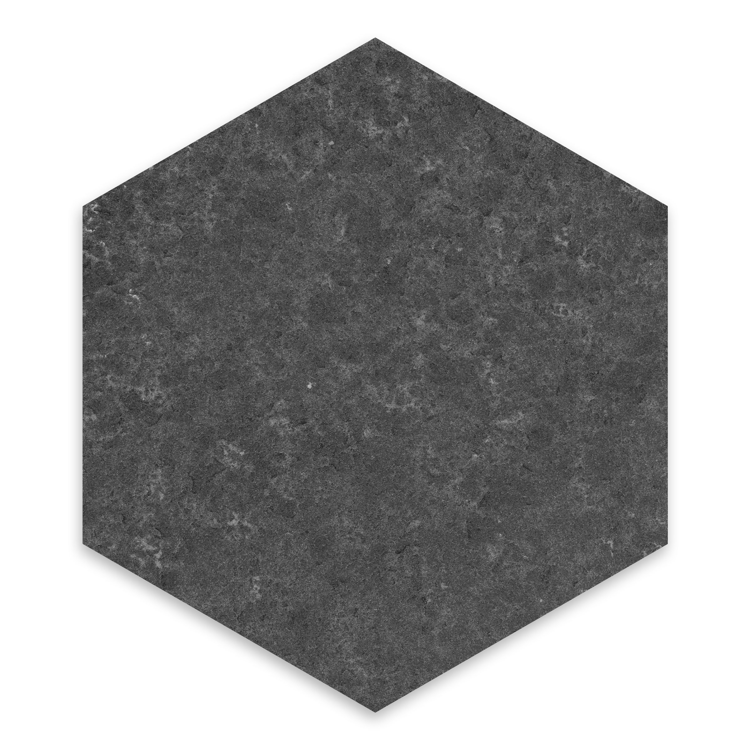 Basalt Black Basalt 10″ Hexagon Flamed/ Brushed