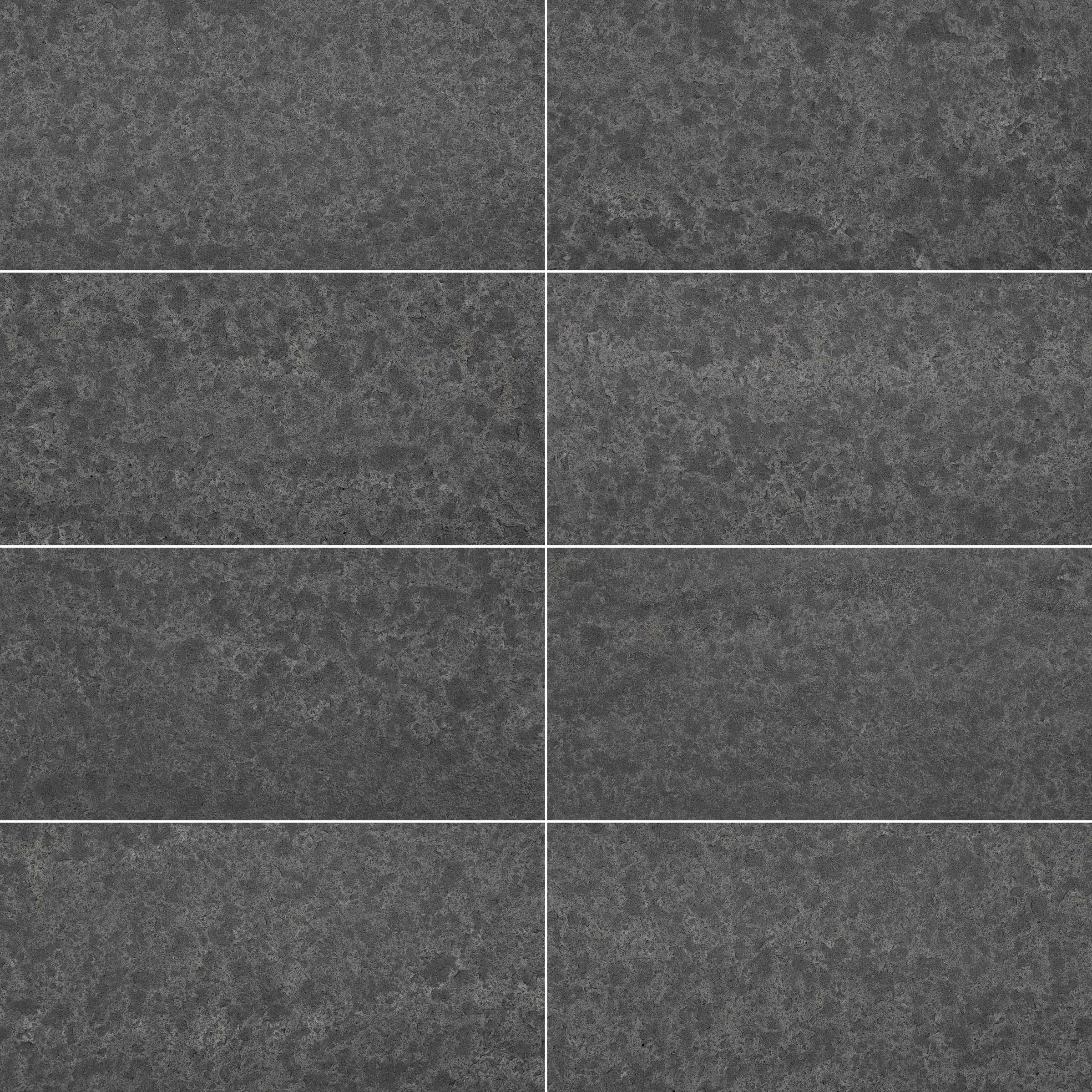 Basalt Black 12x24 Flamed/ Brushed