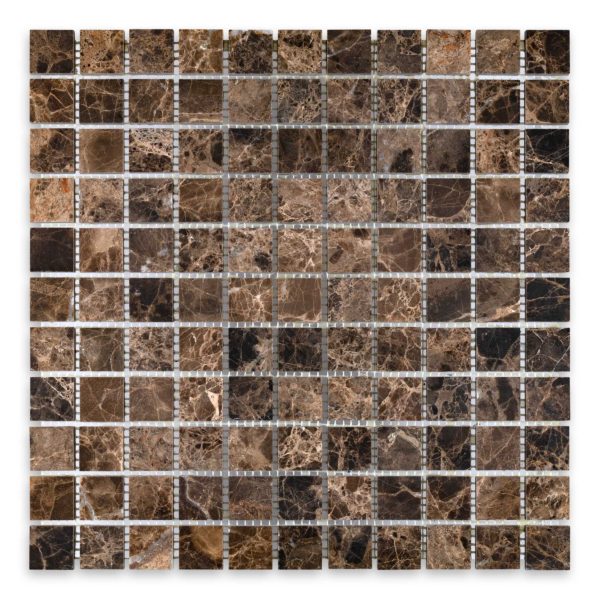 Emperador Dark Marble 1" X 1" Square