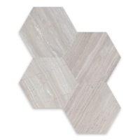 Haisa Light Marble 6" Hexagon