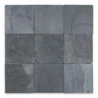 Indian Black Slate 4x4 Tumbled