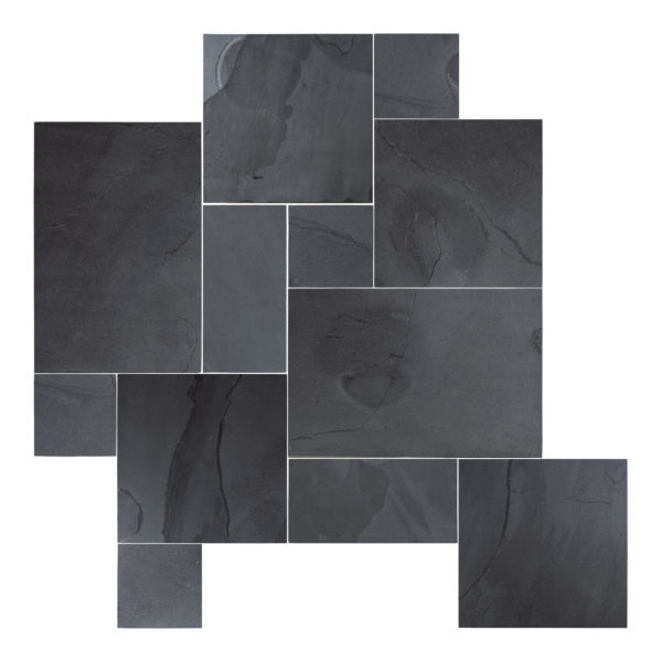 Indian Black Slate Versailles (8x8, 8x16, 16x16, 16x24)