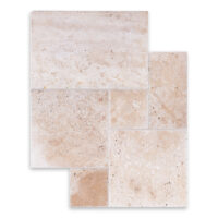 Ivory Premium Travertine Versailles Pattern Brushed/ Chiseled