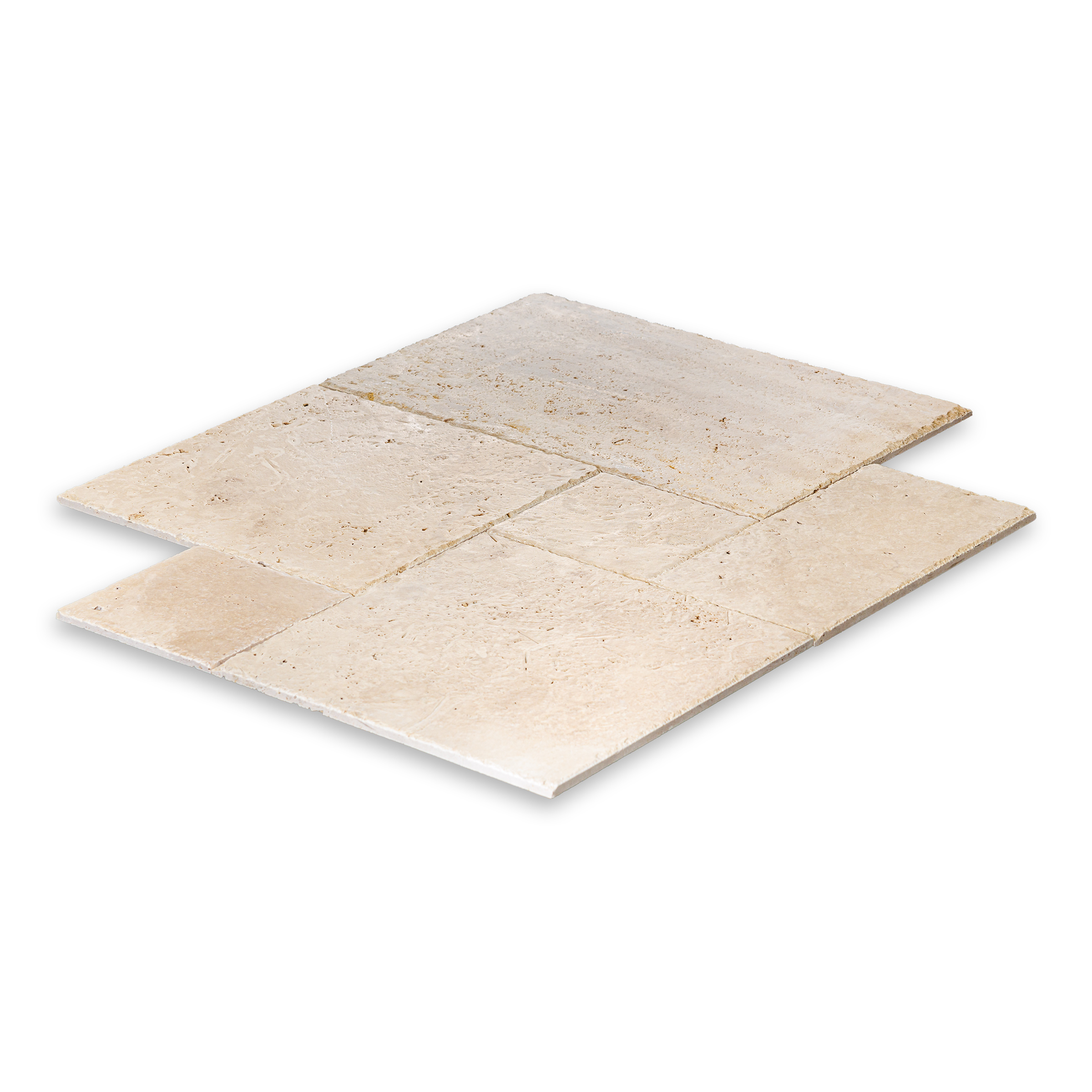 Ivory Premium Travertine Versailles Pattern Brushed/ Chiseled