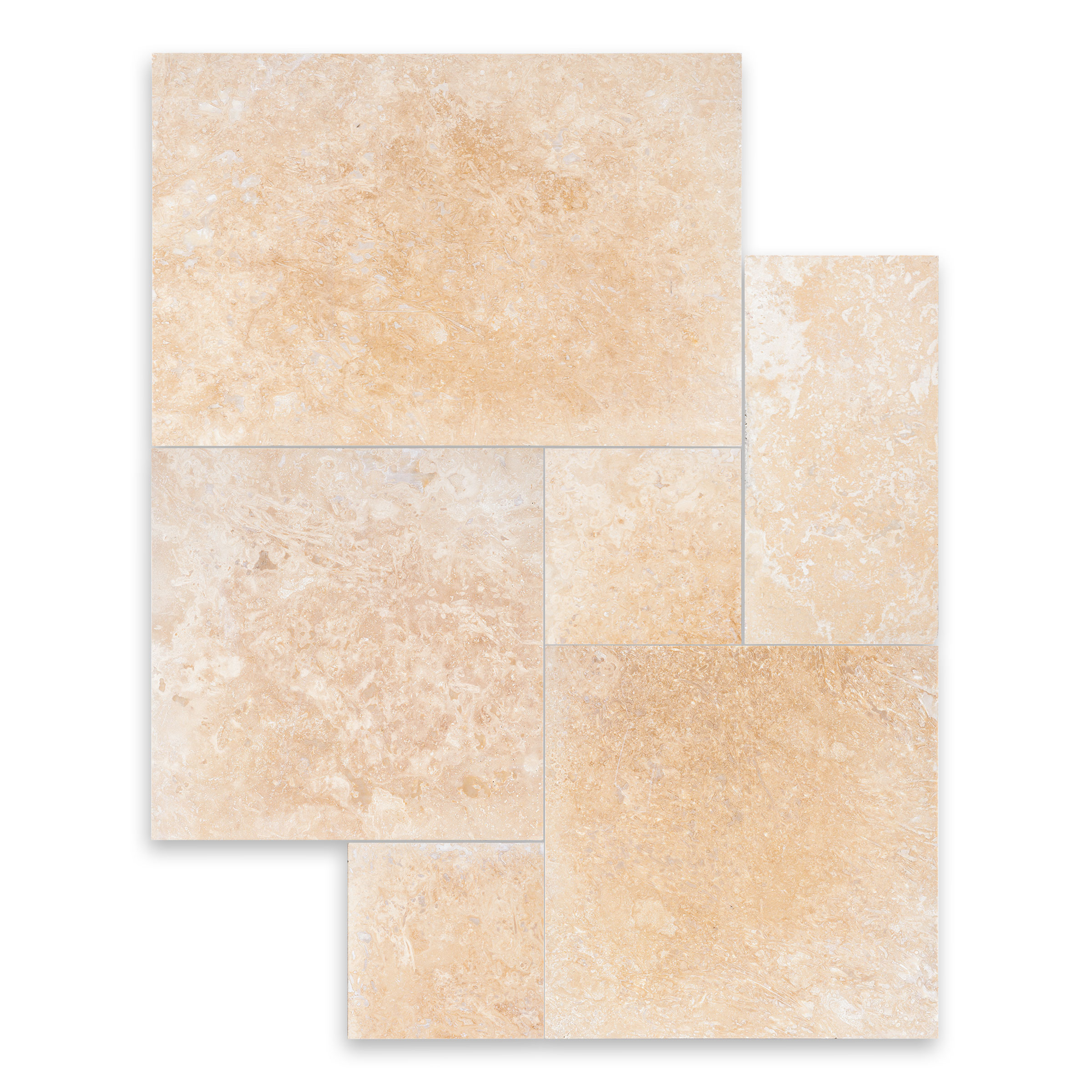 Ivory Premium Travertine Versailles Pattern Filled/ Honed