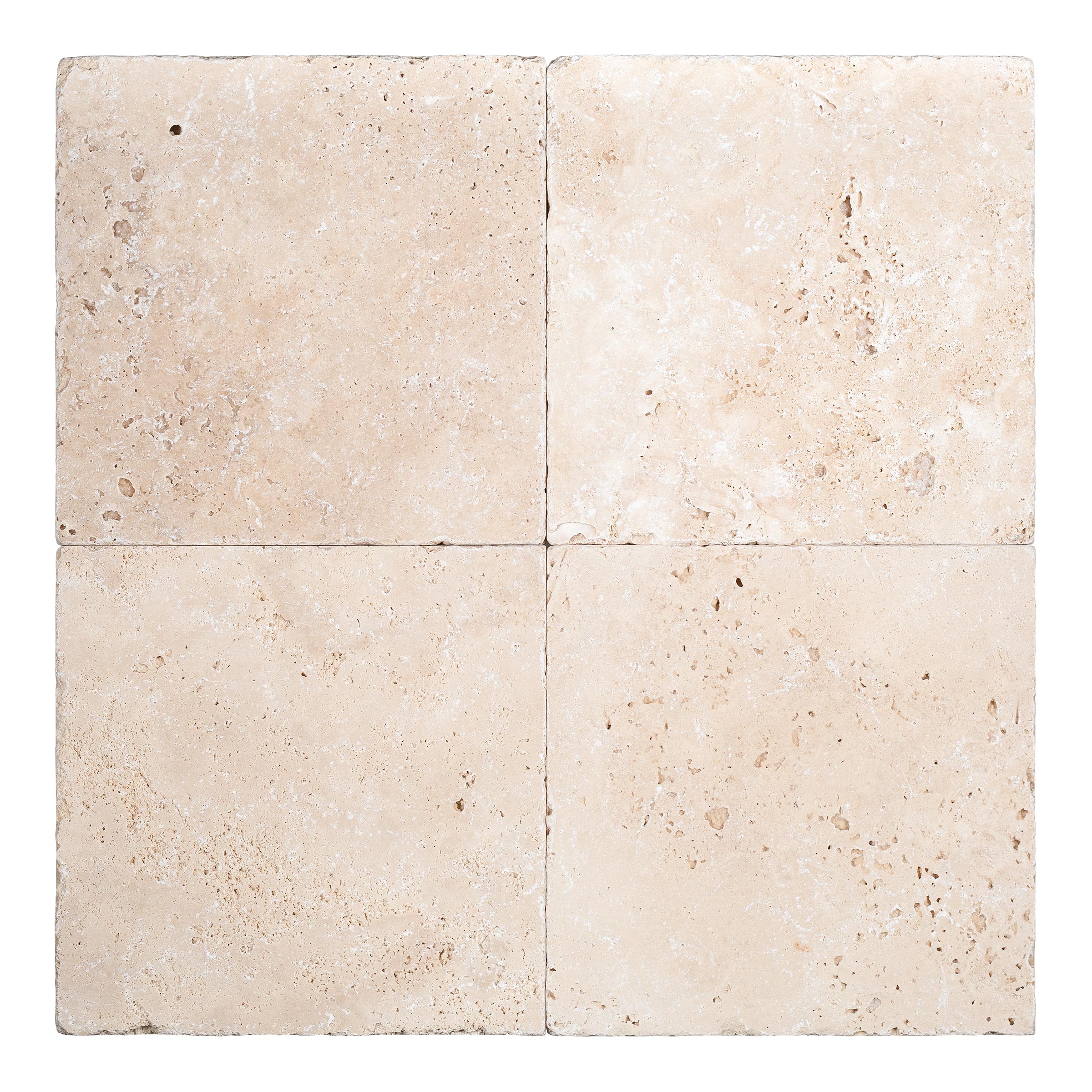 Ivory Premium Travertine 6x6 Tumbled
