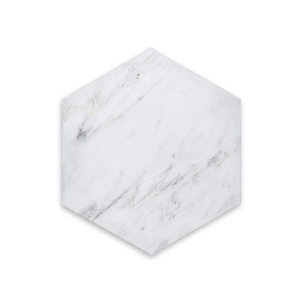 Oriental White Marble 6" Hexagon