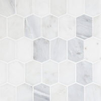 Oriental White Marble Vertical Hexagon