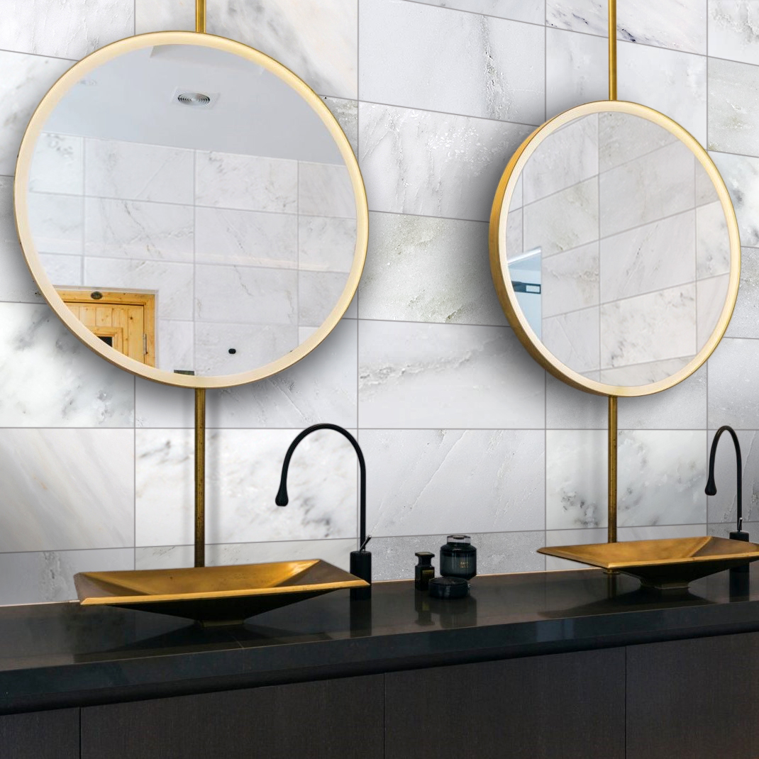 Oriental White Marble 12x24 Honed