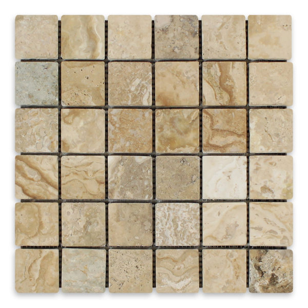 Philadelphia Travertine 2" X 2" Square Tumbled