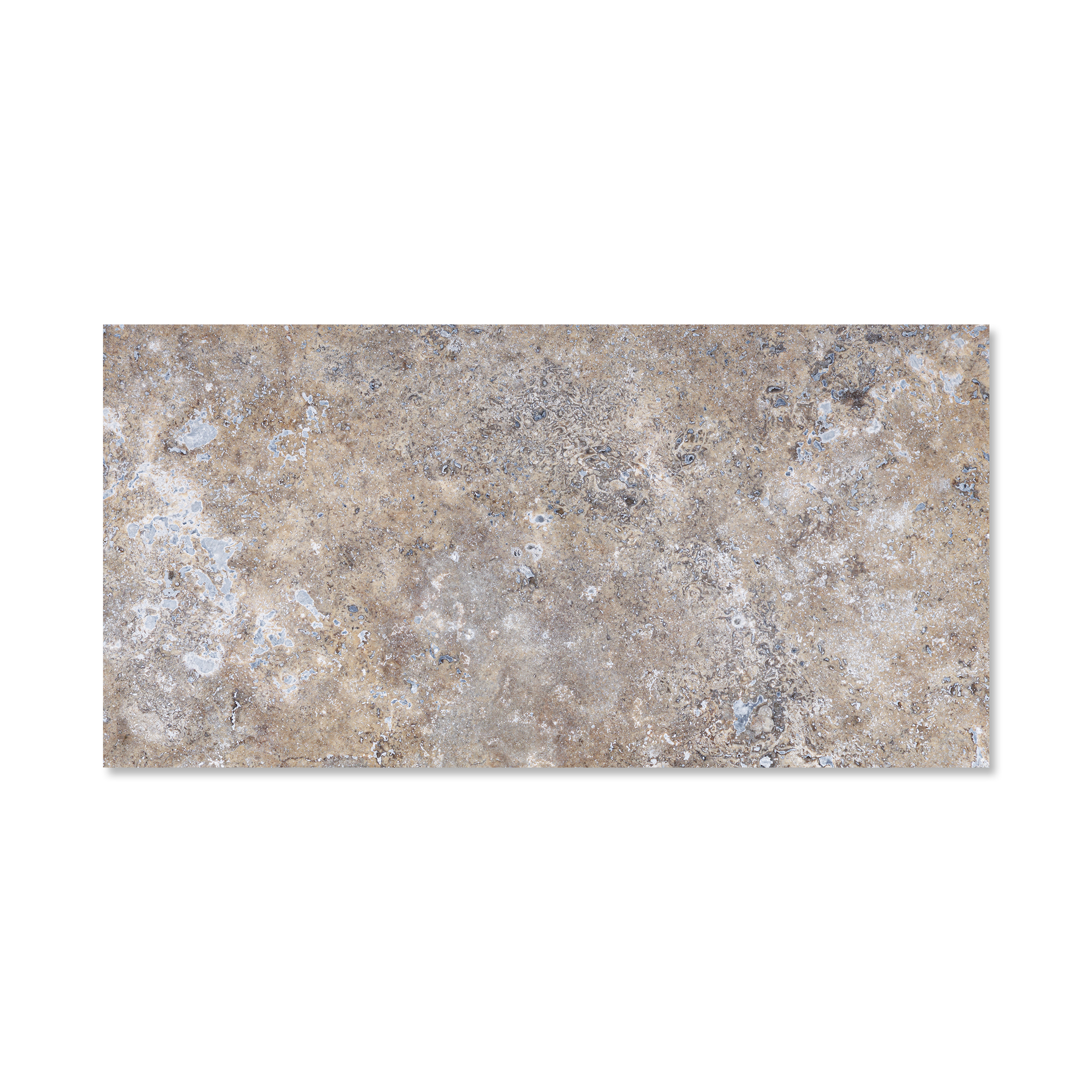 Silver Premium Travertine 12x24 Filled/ Honed