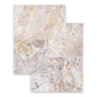 Silver Premium Travertine Versailles Brushed/ Chiseled