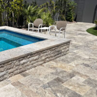 Silver Premium Travertine Versailles Set Paver