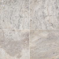 Silver Premium Travertine 12x12 Filled/ Honed
