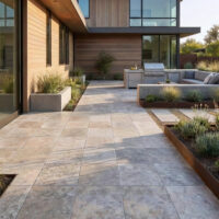 Silver Premium Travertine Versailles Set Paver