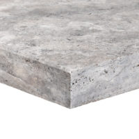 Silver Premium Travertine Honed Modern Coping