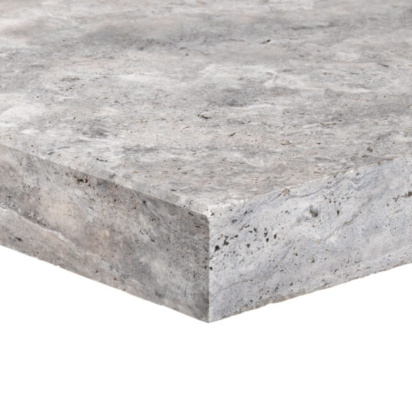 Silver Premium Travertine Honed Modern Coping
