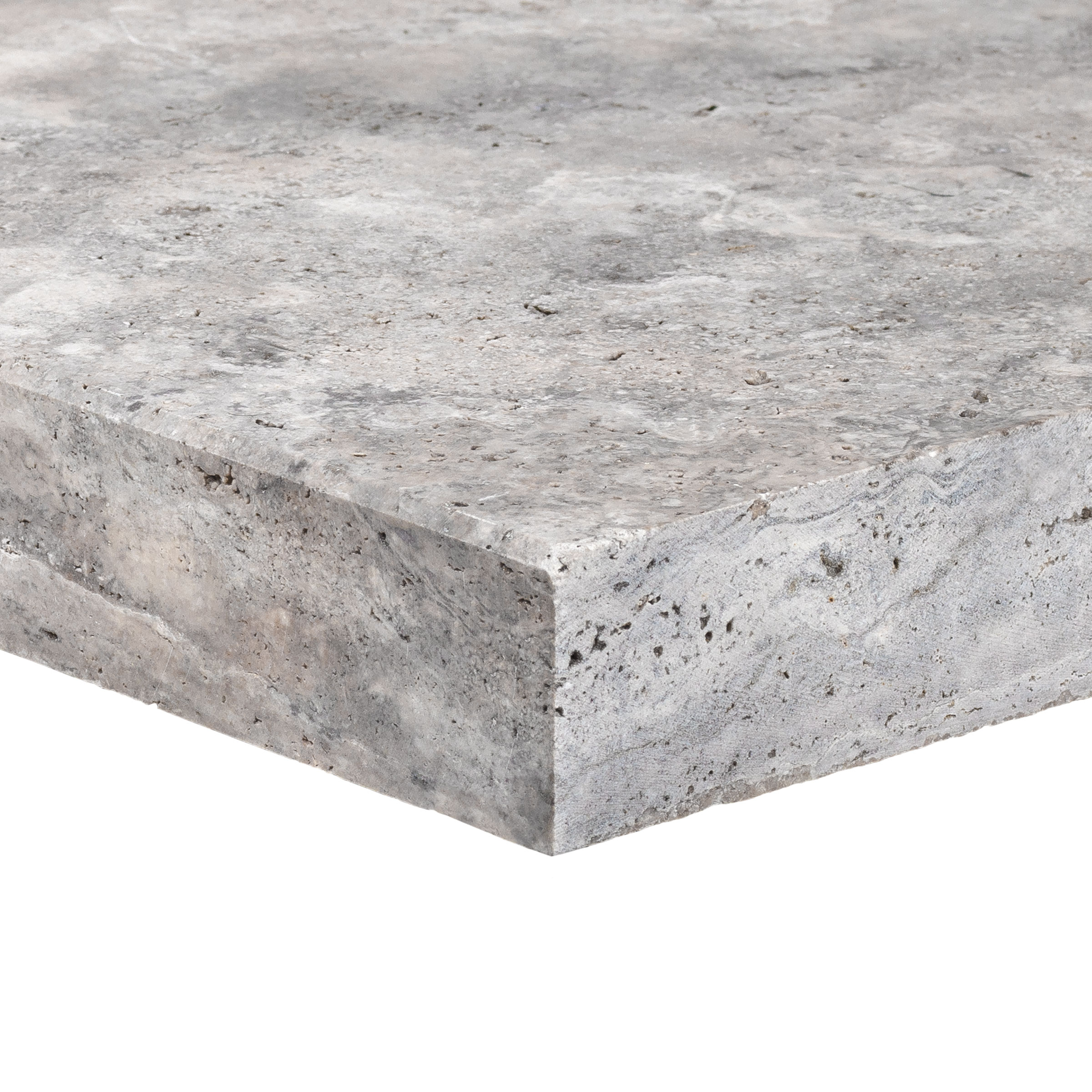 Silver Premium Travertine Honed Modern Coping