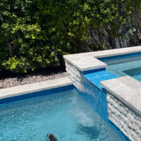 Silver Premium Travertine Honed Modern Coping