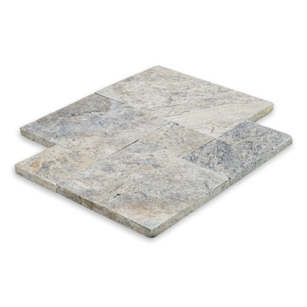 Silver Premium Travertine Versailles (8x8, 8x16, 16x16, 16x24)