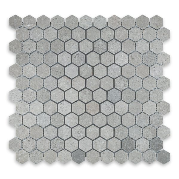 Spanish Grey Marble 1" Hexagon Polished