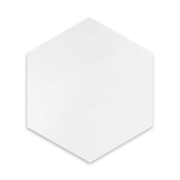 Thassos White Marble 8" Hexagon
