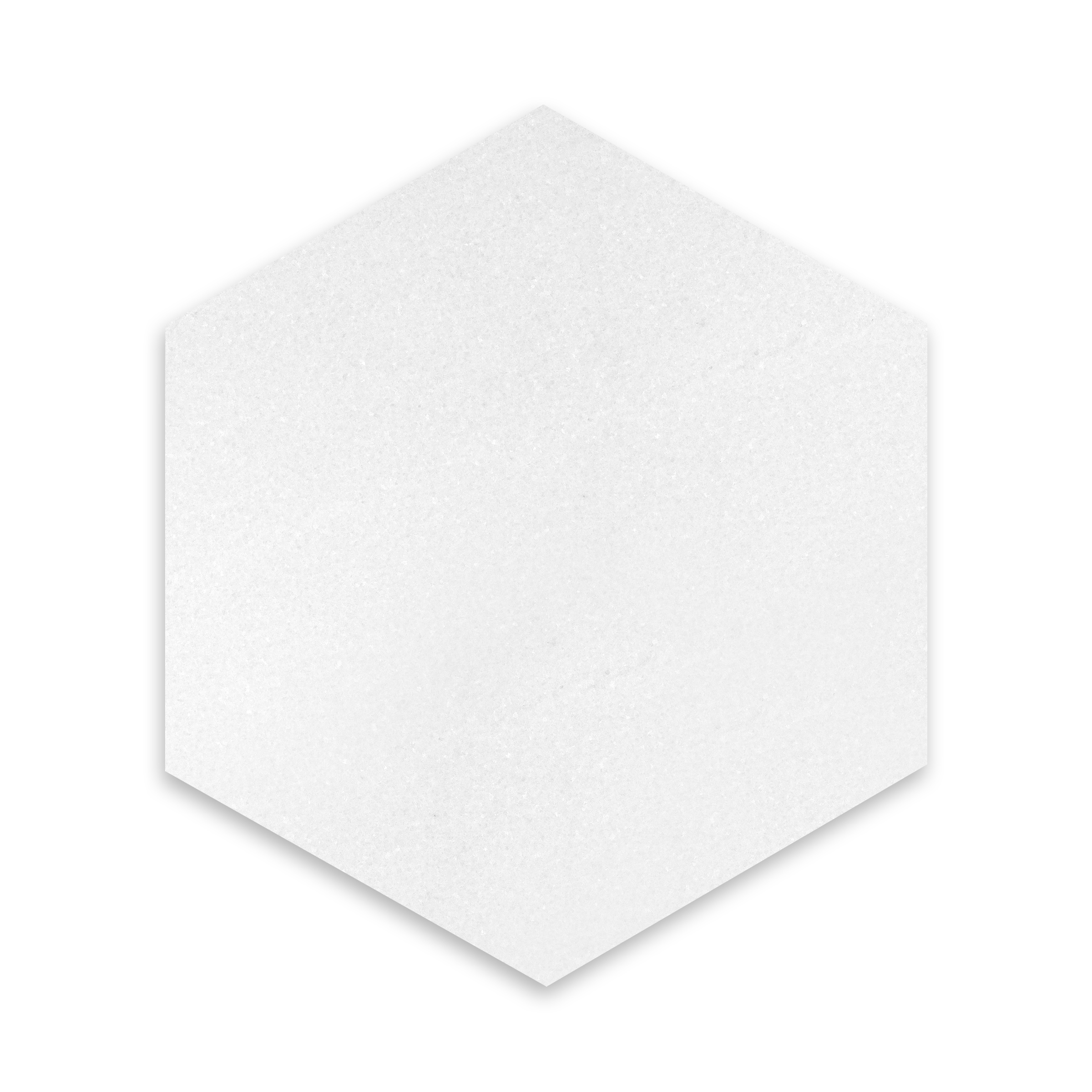 Thassos White Marble 8" Hexagon