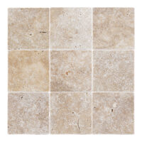 Walnut Travertine 4x4 Tumbled