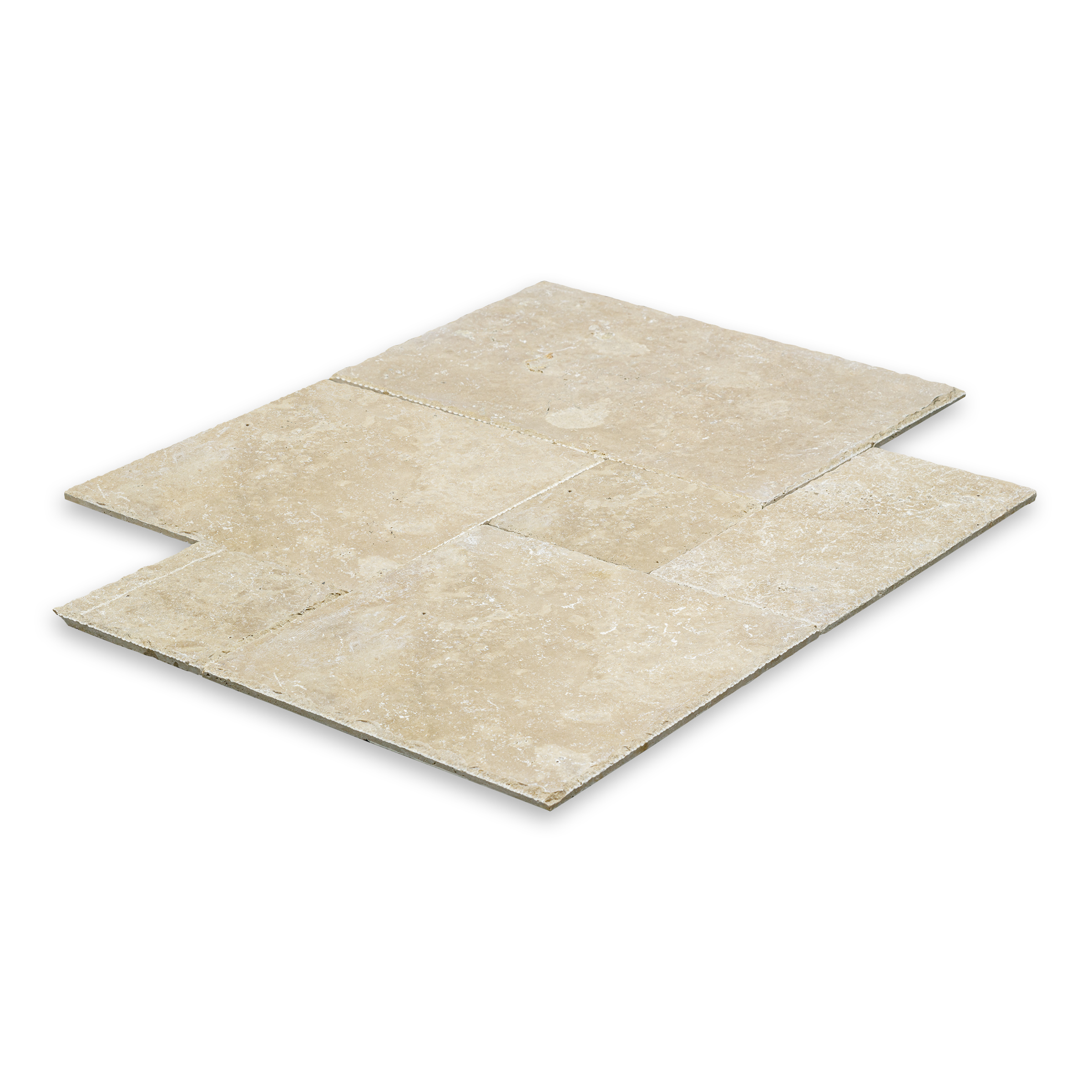 Walnut Travertine Versailles Pattern Brushed/ Chiseled