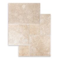 Walnut Travertine Versailles Pattern Brushed/ Chiseled