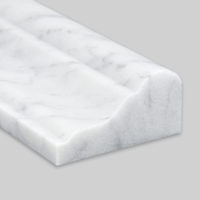 White Carrara Marble Grand Chair Rail F5