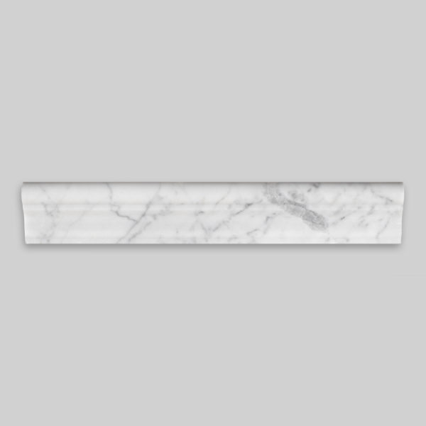 White Carrara Marble Grand Chair Rail F5