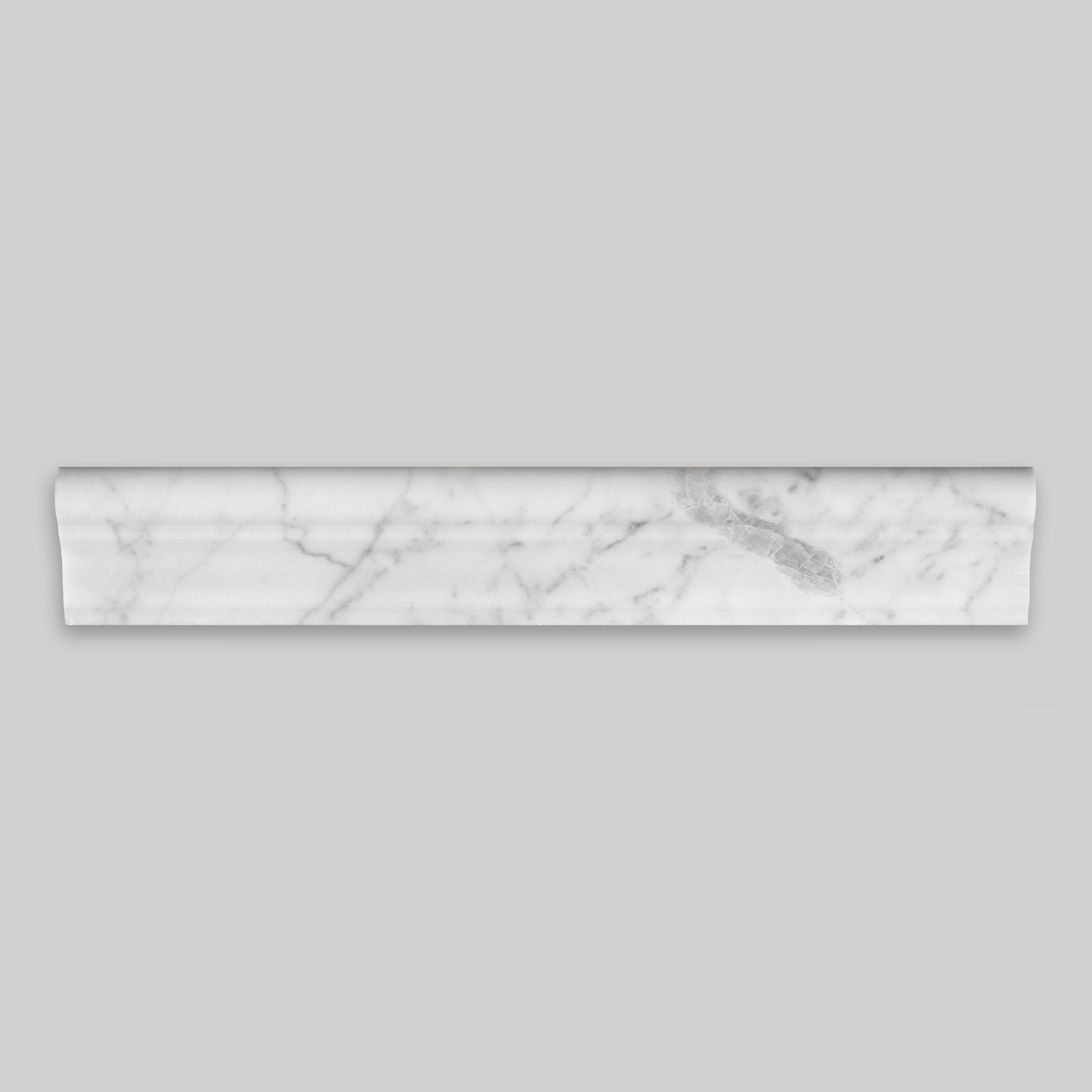 White Carrara Marble Grand Chair Rail F5