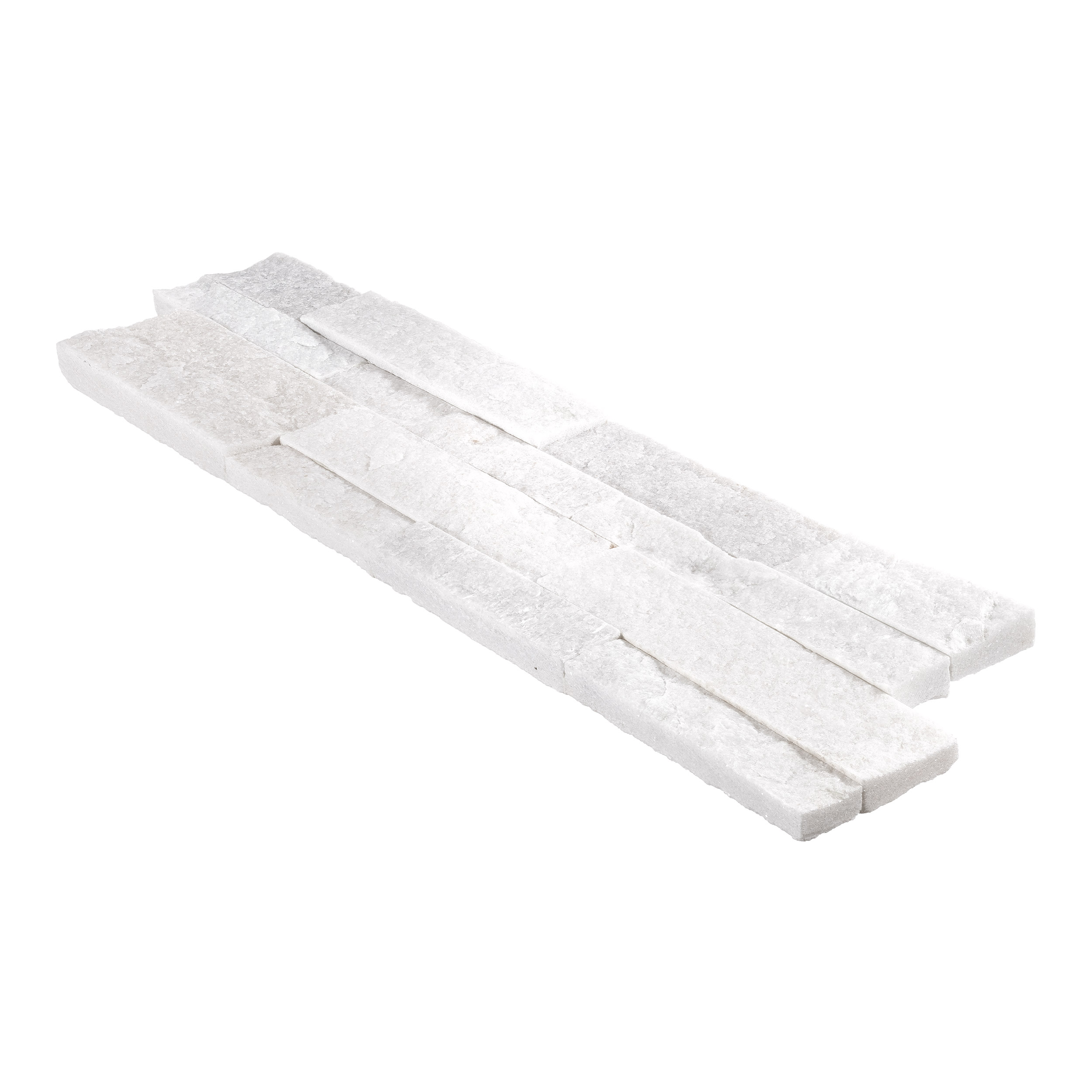 White Quartzite Natural Ledger Panel