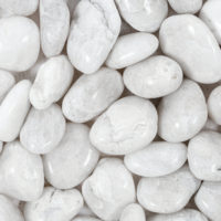 White Medium Ultra Polished Loose Pebbles