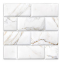 Calacatta Gold Marble 3x6 Beveled