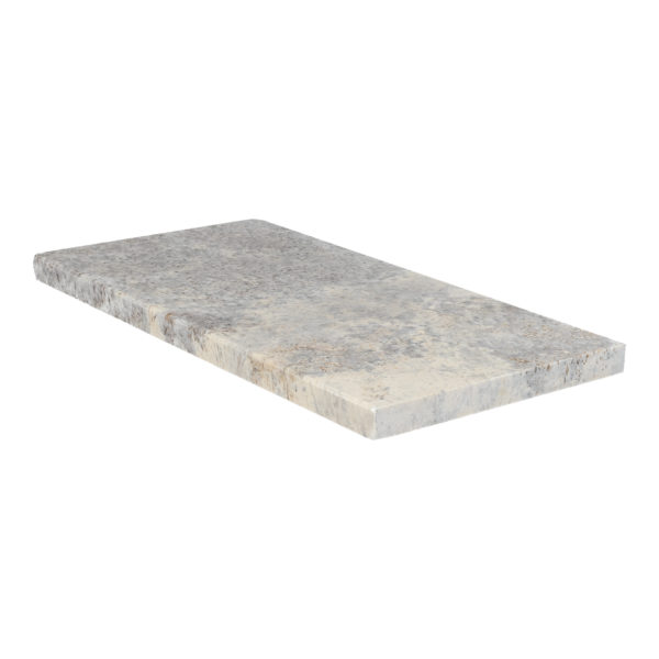 Silver Premium Travertine Modern Wall Cap 12x24x3cm