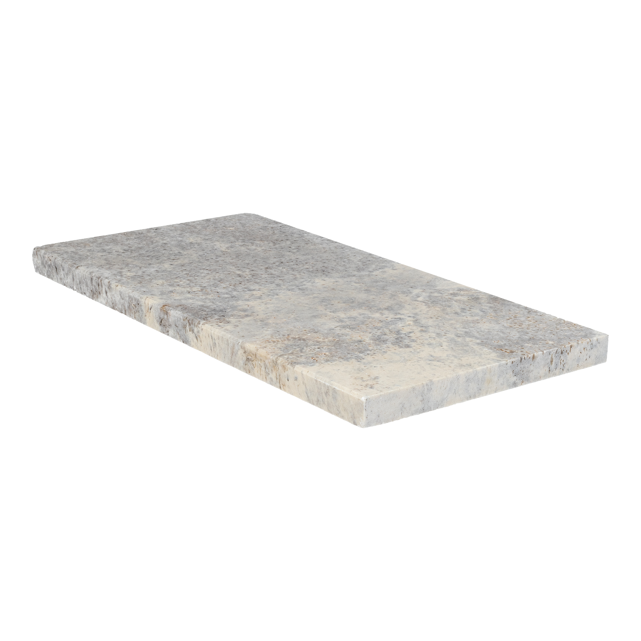 Silver Premium Travertine Modern Wall Cap 12x24x3cm