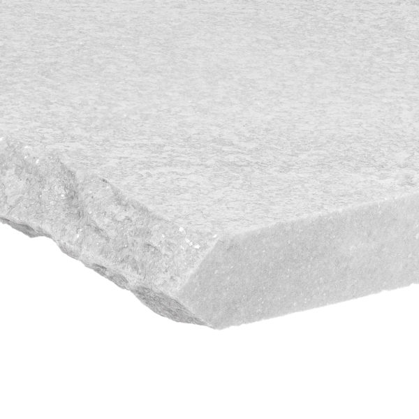 White Quartzite Chiseled Wall Cap