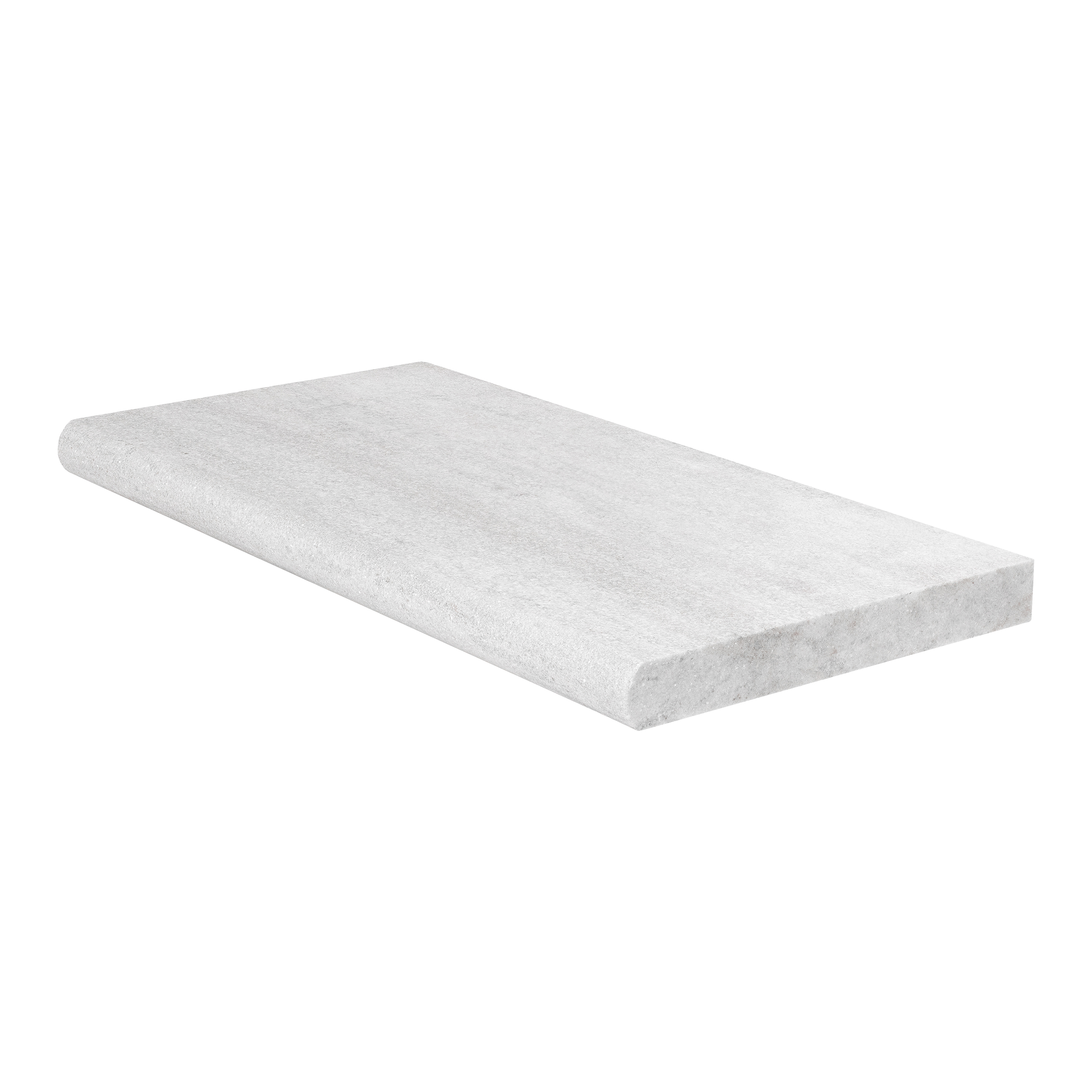 White Quartzite Flamed/Brushed Bullnose Coping 12x24x4cm